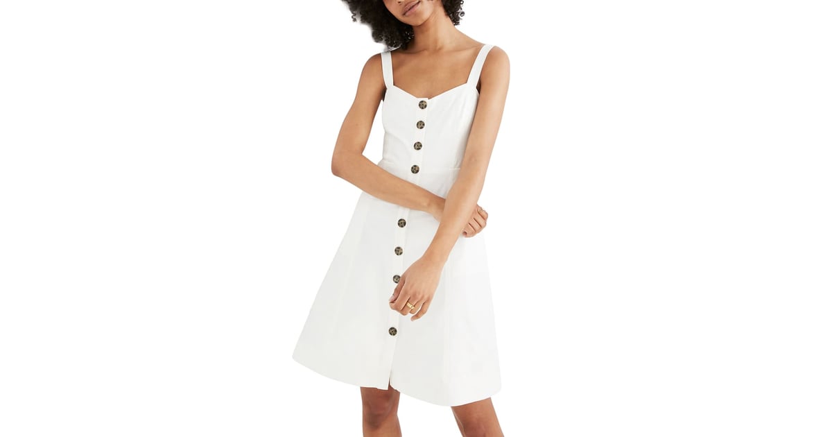 button front tank dress