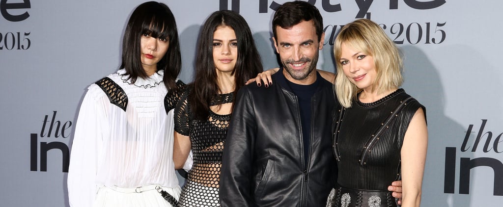 Selena Gomez Wearing Mesh Top at the InStyle Awards