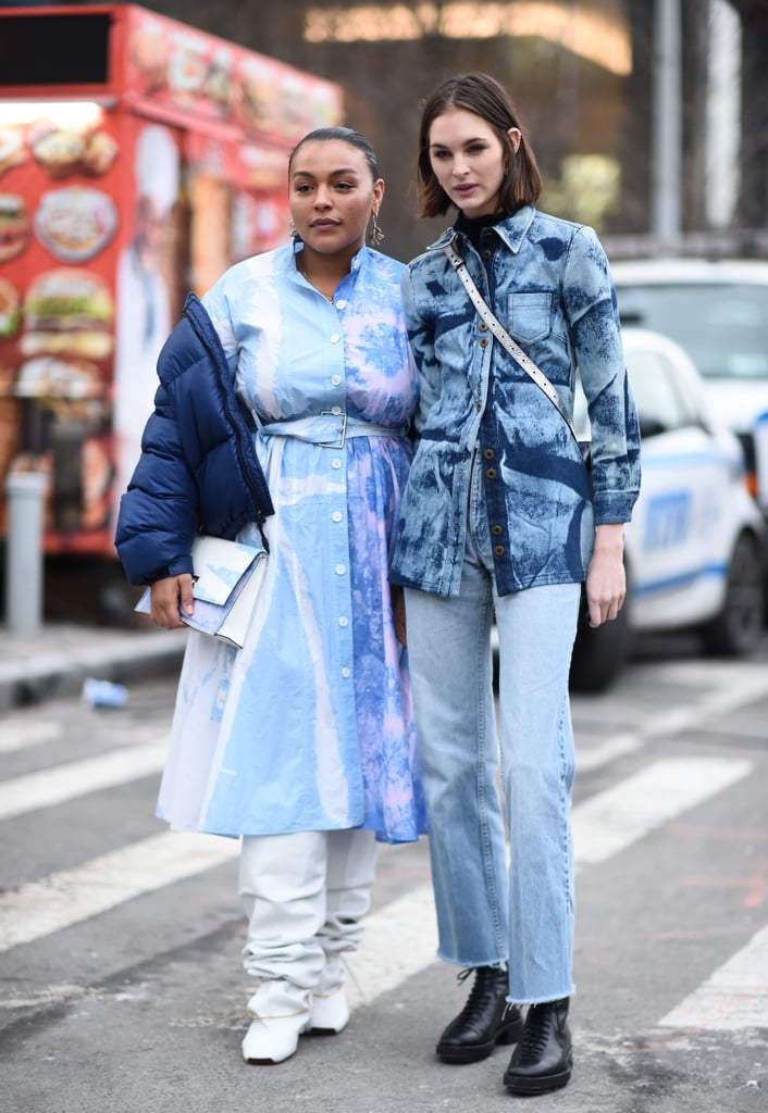 Winter Outfit Idea: Blue Puffers and Blue Jeans