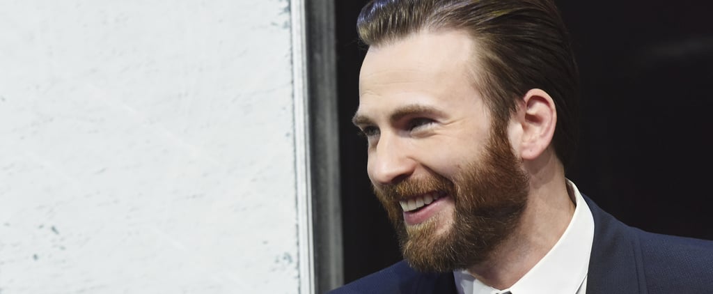 Chris Evans Looking at Elizabeth Olsen's Cleavage