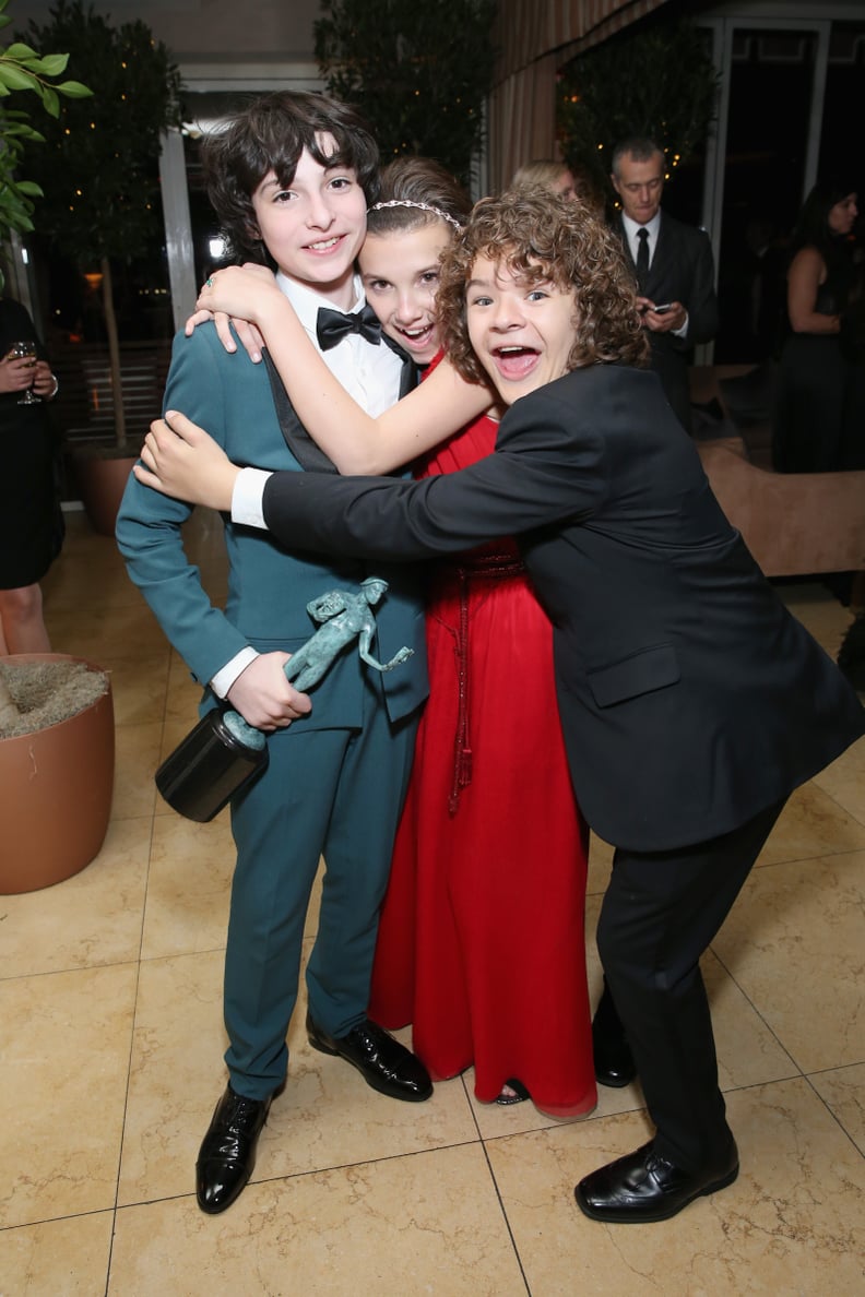 Finn Wolfhard, Millie Bobby Brown, and Gaten Matarazzo