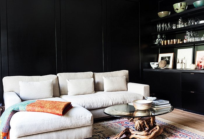 Black Living Rooms