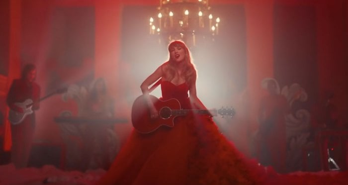 The Red Dress | 13 Easter Eggs in Taylor Swift's "I You Think About Me" Video You May Have Missed | POPSUGAR Entertainment Photo 13