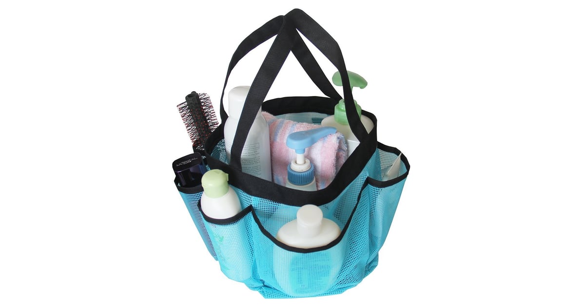 Blue Mesh Shower Caddy Dorm Products on Amazon Prime POPSUGAR Home