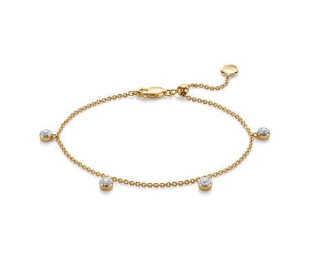Monica Vinader Fiji Tiny Button Diamond Bracelet