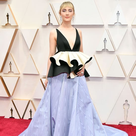 Saoirse Ronan's Black and Purple Gucci Gown at Oscars 2020