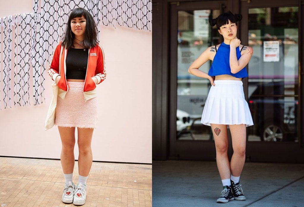 Left: Melissa, studying Fashion Print at Central Saint Martins
"When I'm finished here, I just really want to go on vacation — maybe to India!"
Right: Bei, studying Fashion at Parsons School of Design
"I'd love to see Lady Gaga wear my clothes."
