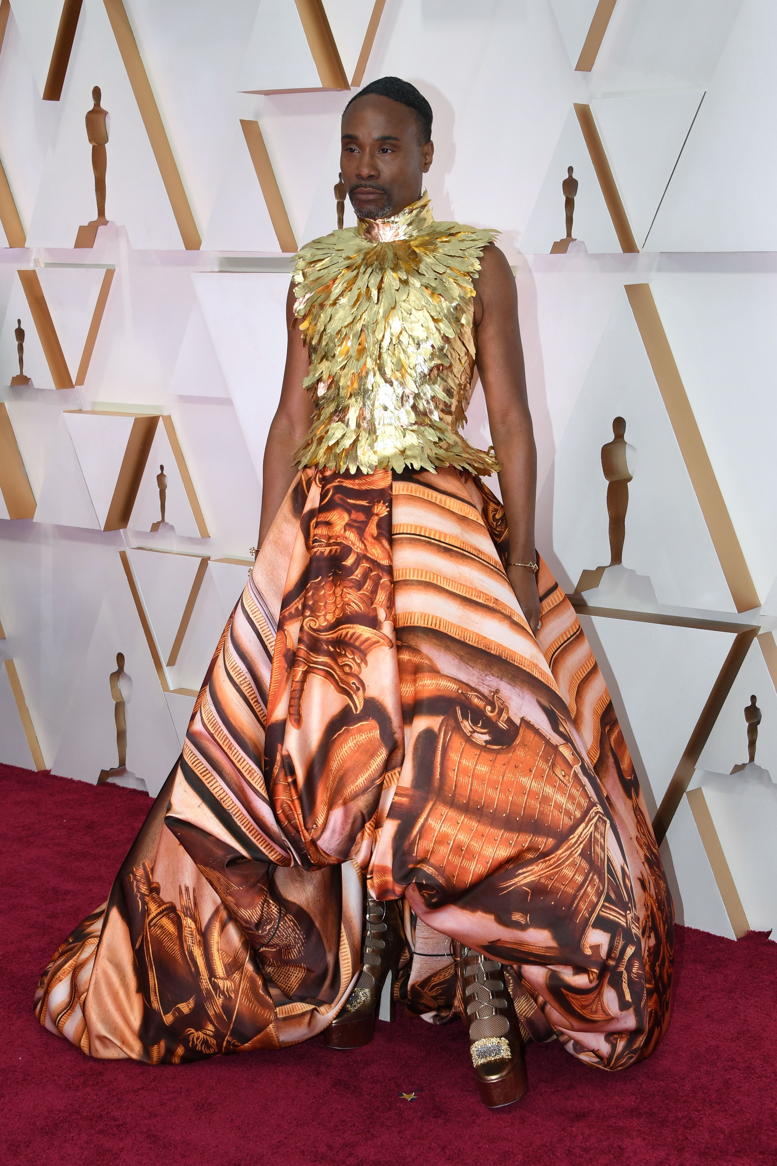 Oscars 2020: Billy Porter wows in golden couture ensemble