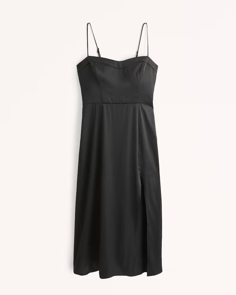 Black Slitted Dress For Halloween Costume