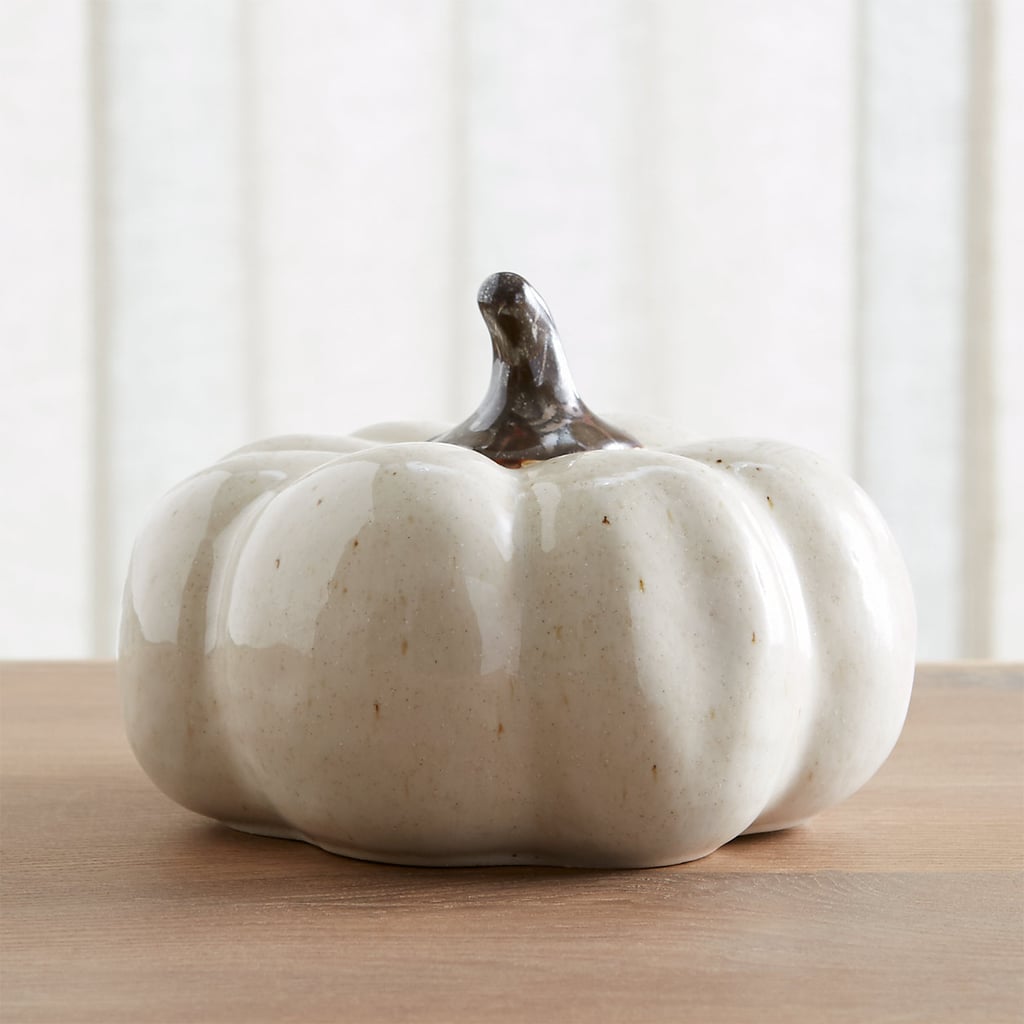 Wilder Medium White Ceramic Pumpkin