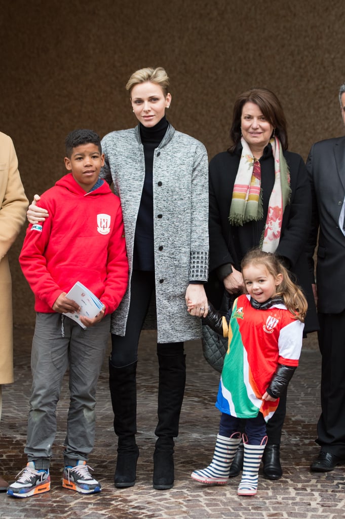 Princess Charlene of Monaco at Rugby Match With Jacques 2016