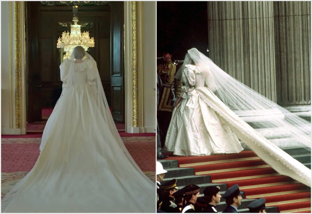 Princess Dianas Wedding Dress In The Crown Season 4 Trailer Popsugar