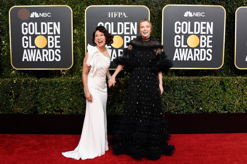 Sandra Oh and Jodie Comer at 2019 Golden Globes