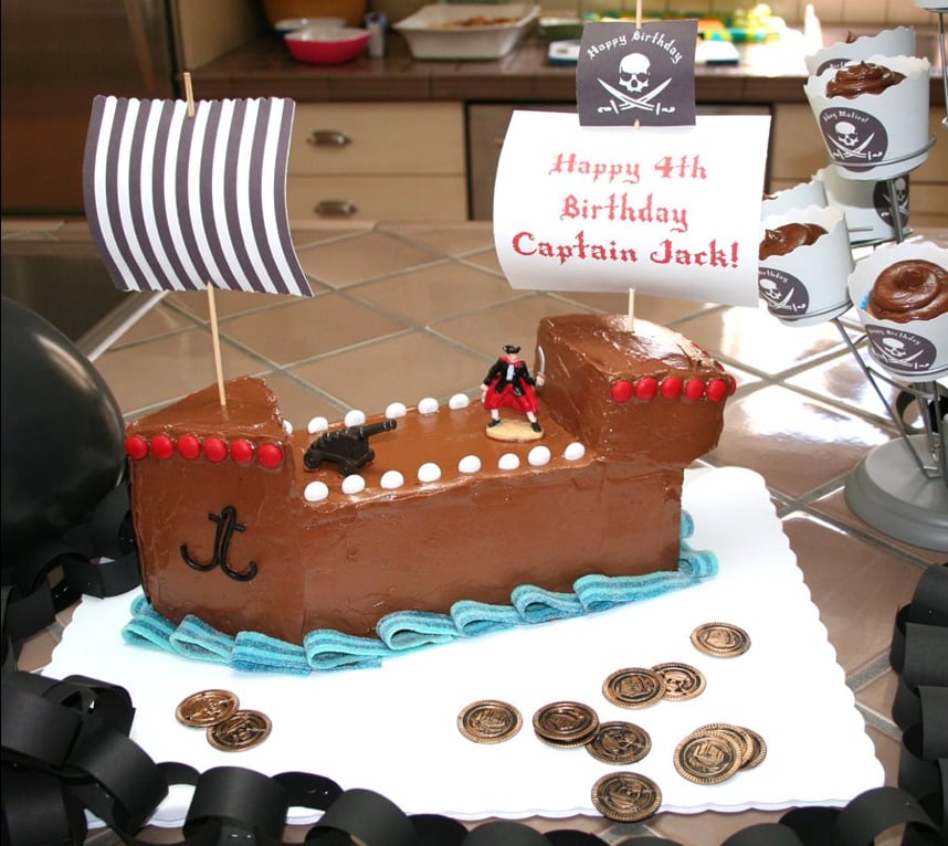 A Pirate Ship Cake to Inspire a Tiny Crew