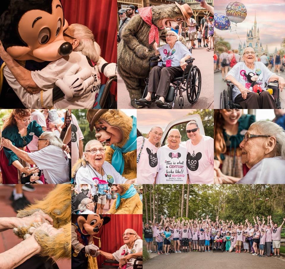 Woman Celebrates 100th Birthday at Disney World