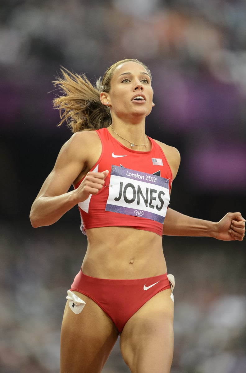 Lolo Jones (USA) Women's 100m hurdles, Athletics- Day 11: Athletics at the Olympic Stadium during the 2012 London Olympic Games. (Photo by Christopher Morris/Corbis via Getty Images)