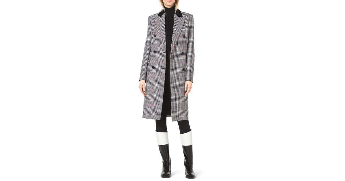 Michael Kors Plaid Double-Breasted Wool Coat ($2,695) | Fashion Gift ...