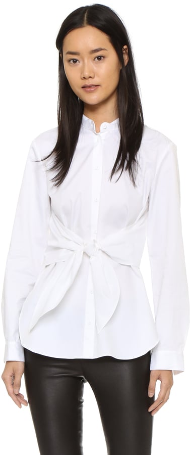 Tibi Poplin Front Cape Tie Shirt ($295)