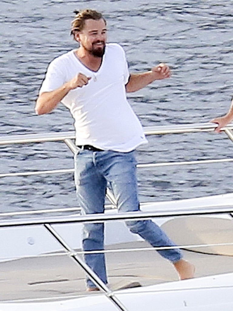Leonardo DiCaprio Practices Karate on a Yacht | Pictures
