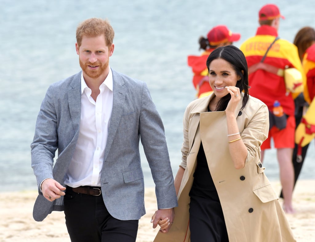 Meghan Markle Black Club Monaco Dress on the Beach 2018