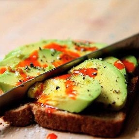 Hot Sauce, Salt, and Pepper Avocado Toast