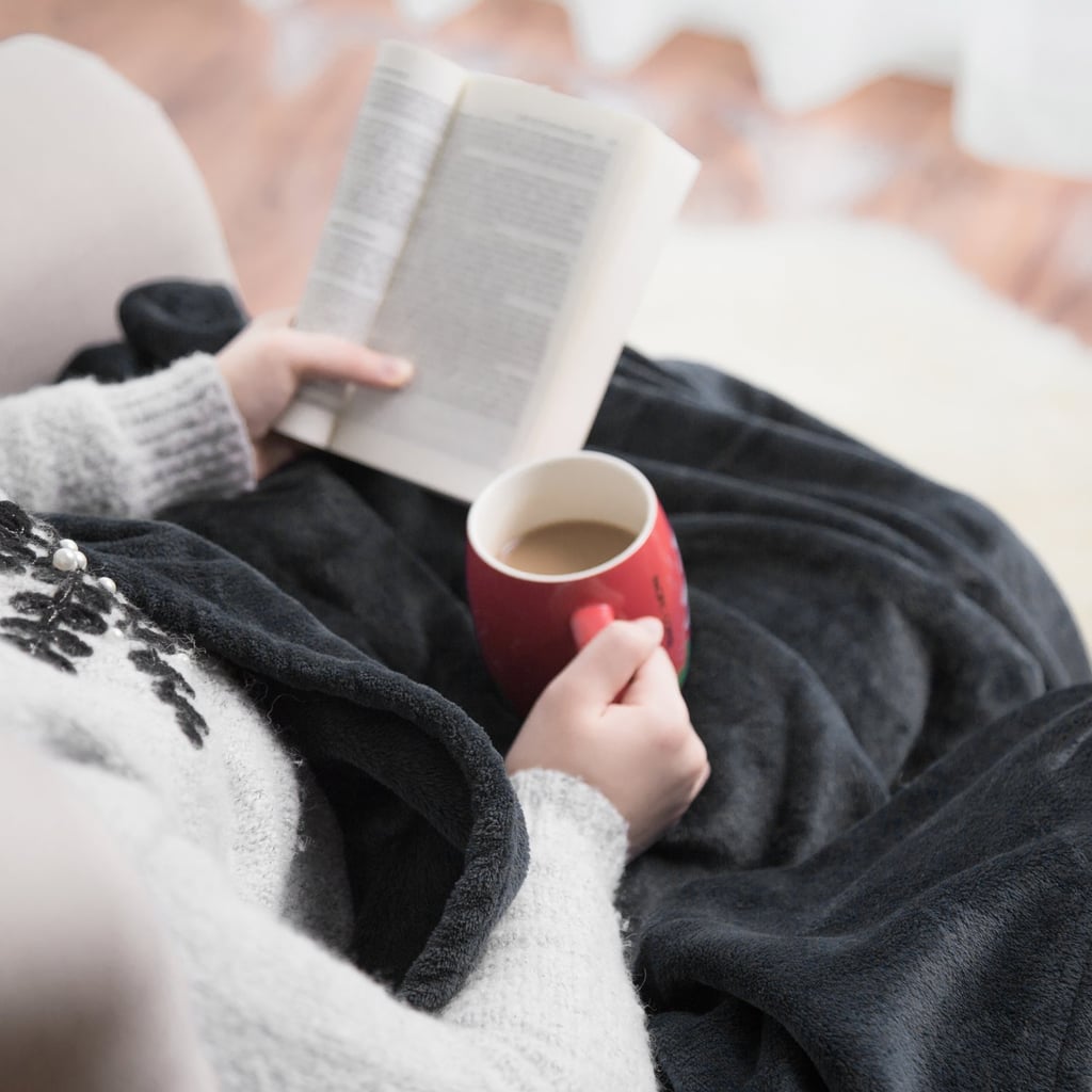 Bedsure Flannel Fleece Luxury Blanket in Dark Grey ($18)