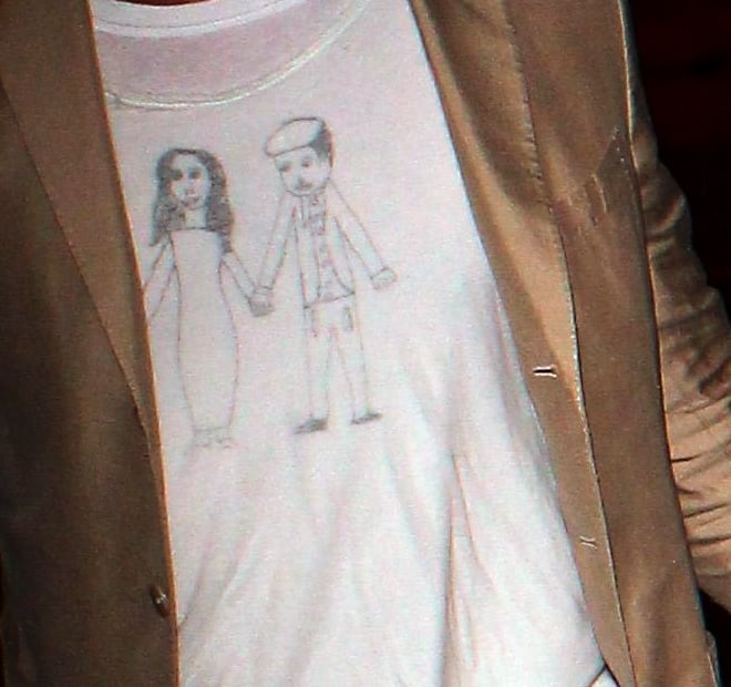 Brad Pitt's Homemade T-Shirt From His Kids