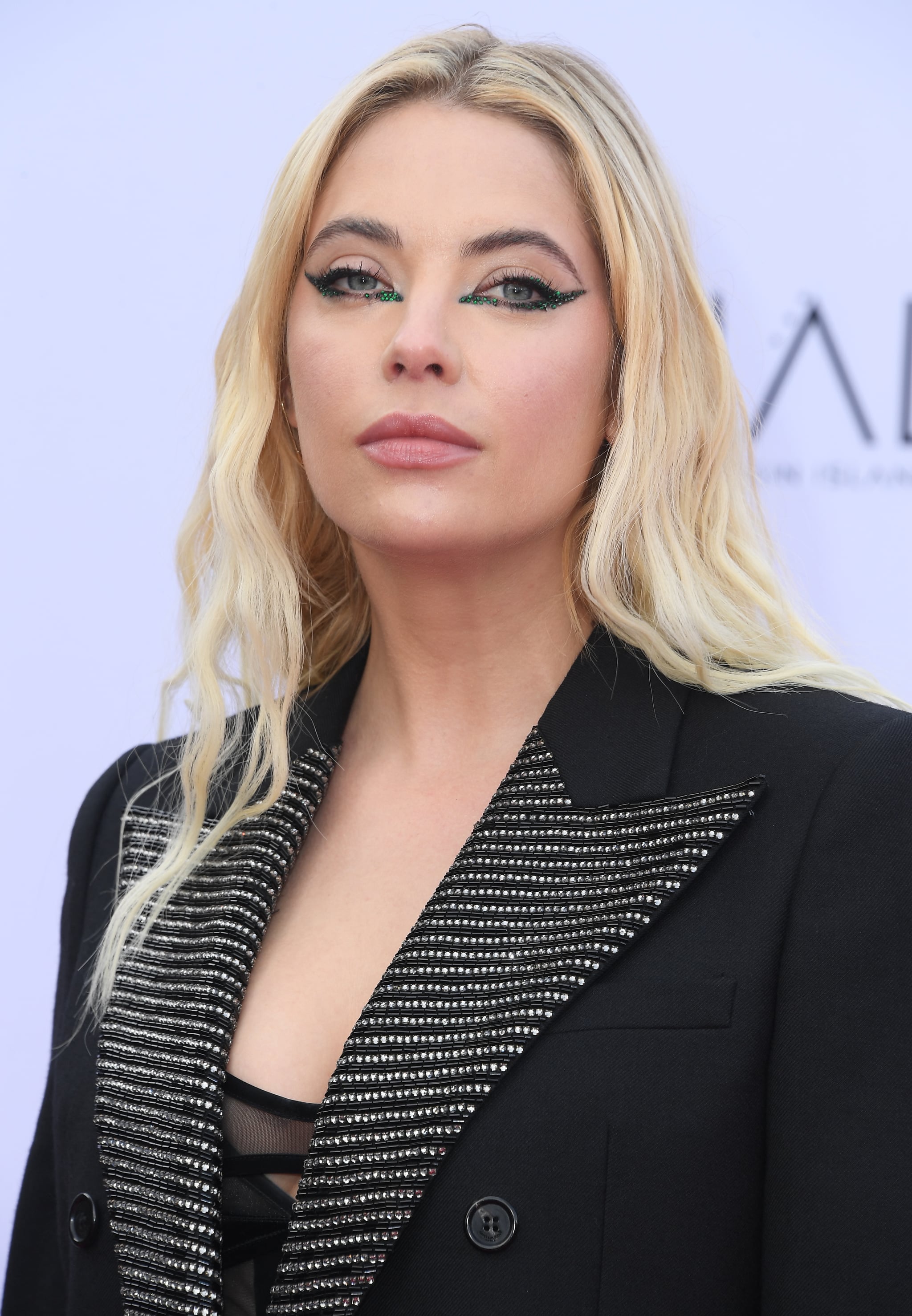 LOS ANGELES, CALIFORNIA - APRIL 03: Ashley Benson arrives at the Steven Tyler Hosts 4th Annual GRAMMY Awards Viewing Party To Benefit Janie's Fund at Hollywood Palladium on April 03, 2022 in Los Angeles, California. (Photo by Steve Granitz/FilmMagic)