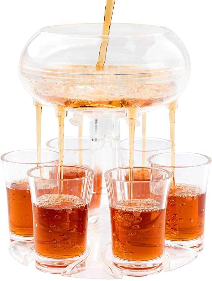 Lareina Shot Dispenser with 6 Glasses