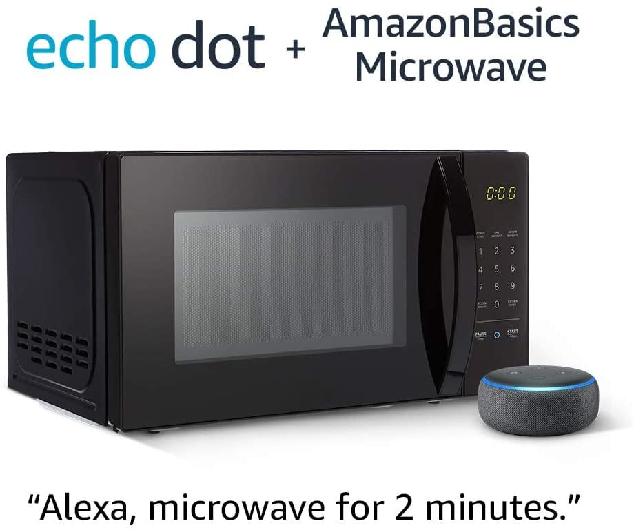 AmazonBasics Microwave Bundle With Echo Dot