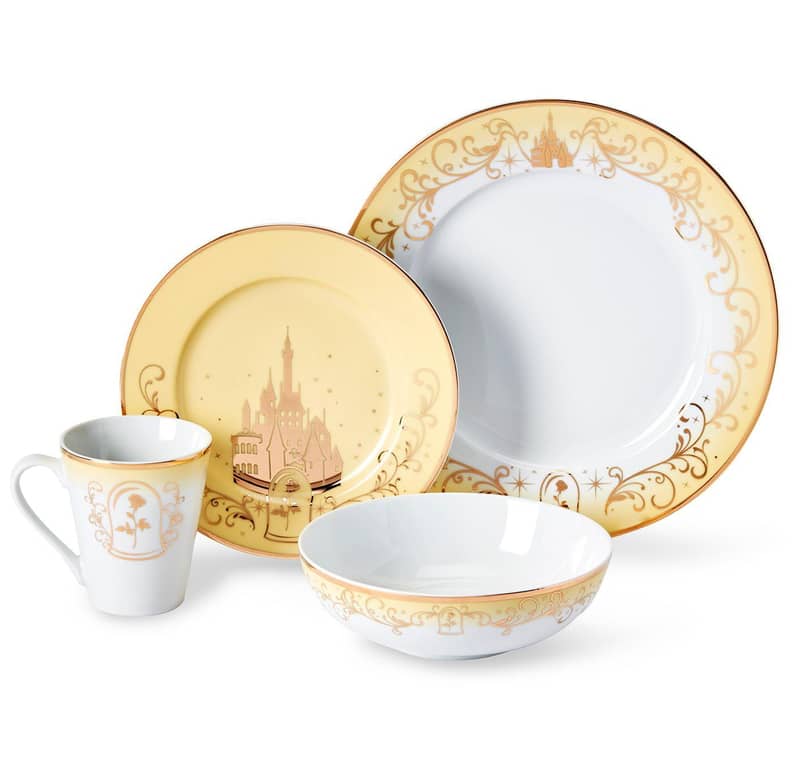 Disney Princess 16-Piece Ceramic Dinnerware Set Tiana, Rapunzel