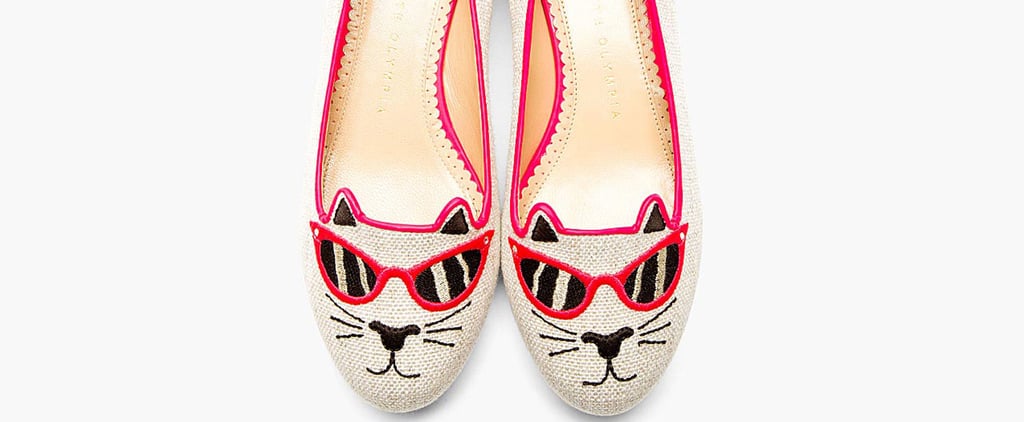 Charlotte Olympia Sunkissed Kitty Flats With Sunglasses