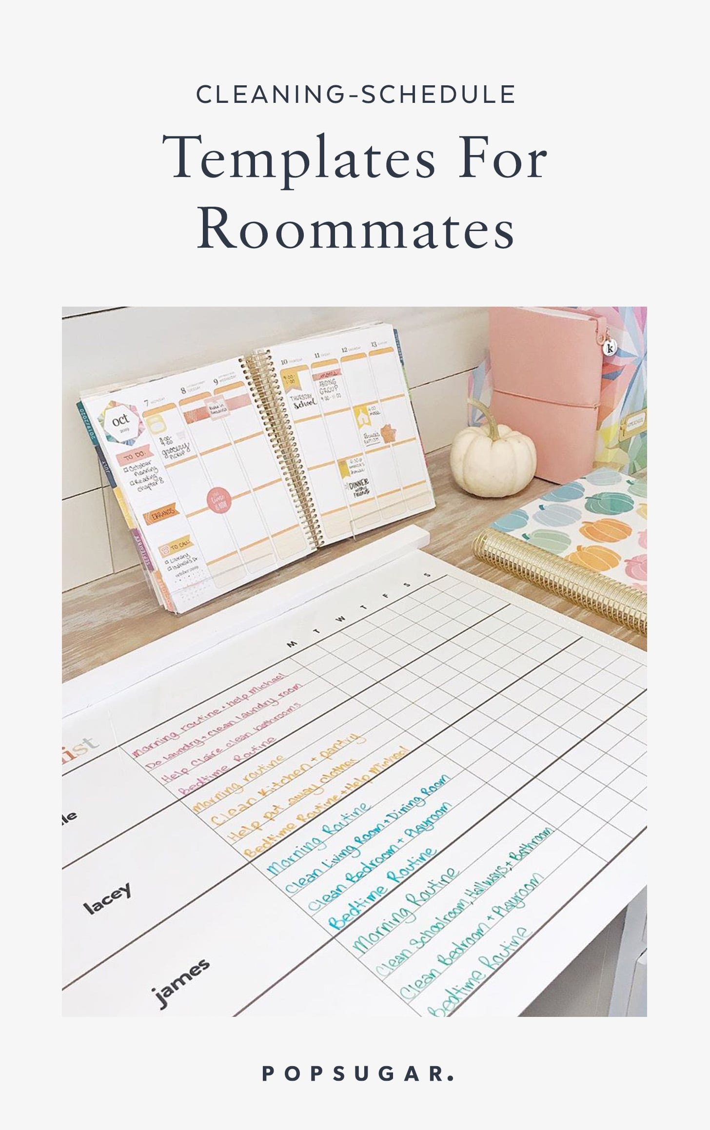 The Best Cleaning Schedule Templates For Roommates Popsugar Home