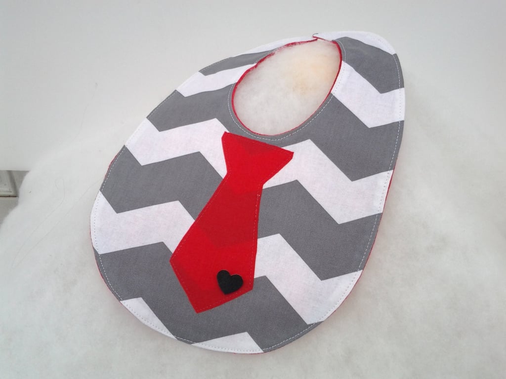 Modern Meets Classic Heart Tie Bib