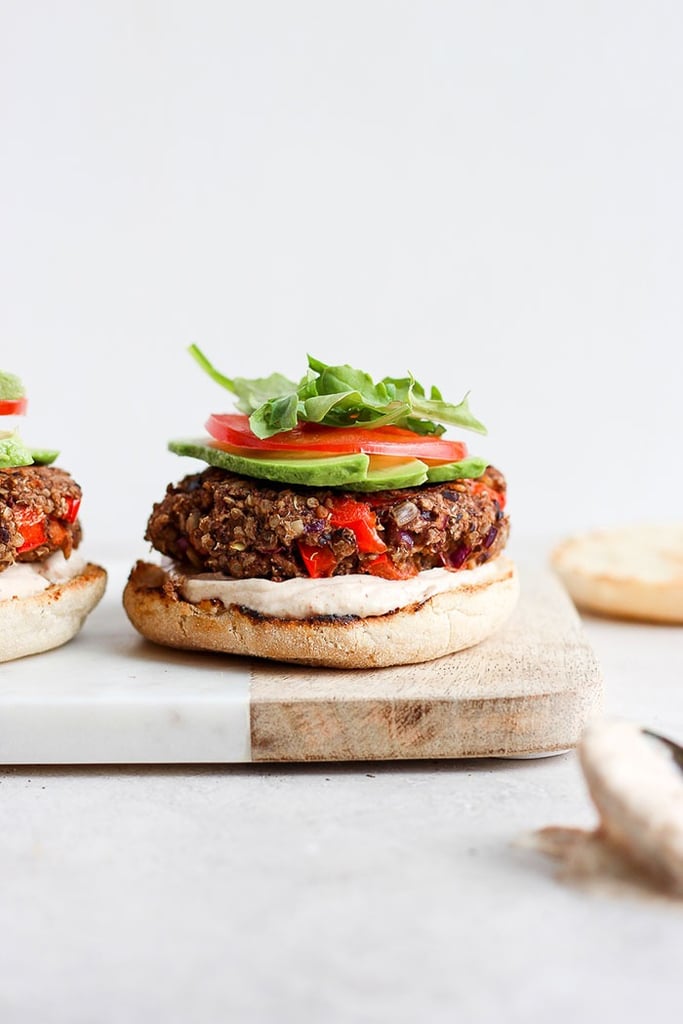 Roasted Garlic Black Bean Quinoa Burgers