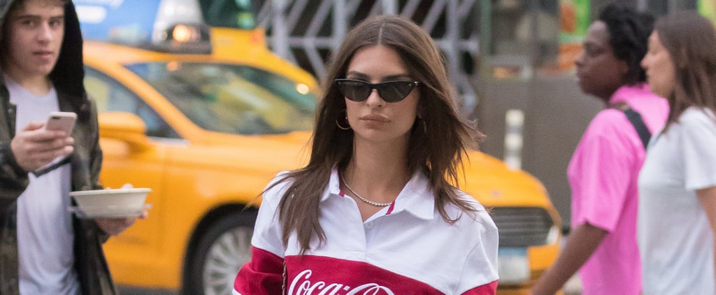 Emily Ratajkowski's Coca-Cola Crop Top and Cutoffs