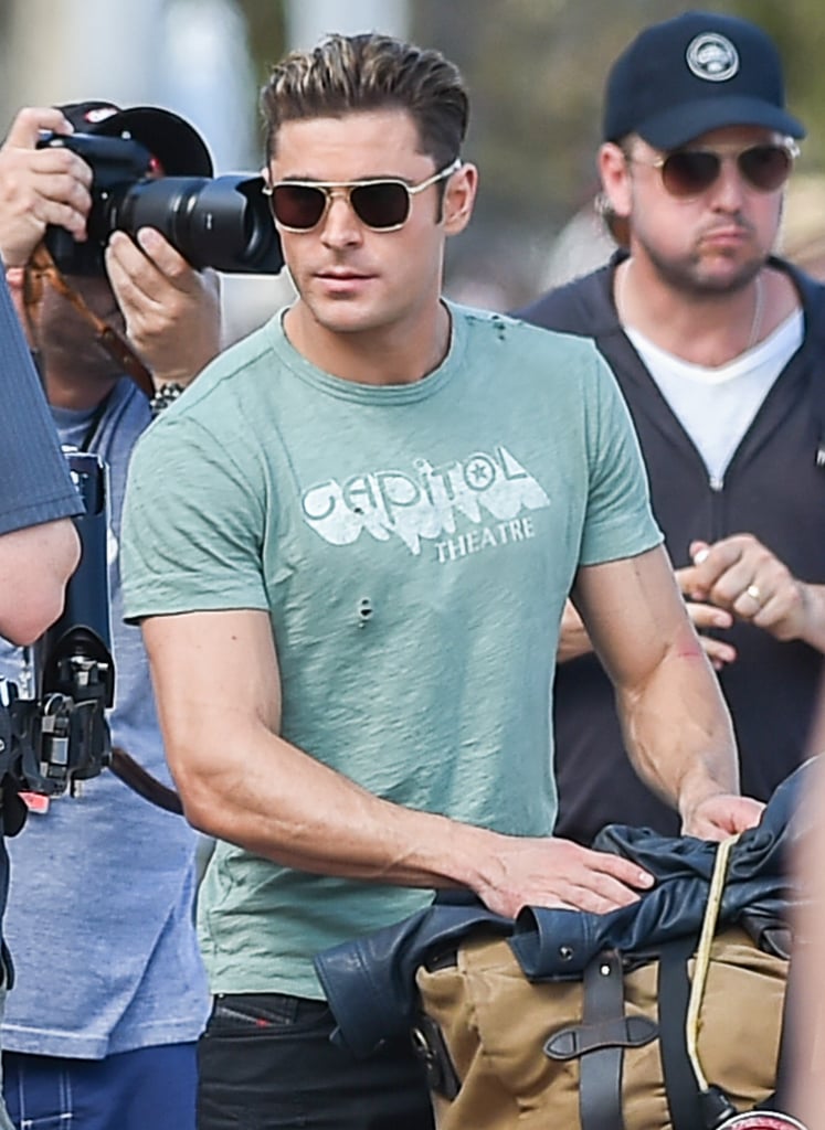 Zac Efron Baywatch Movie Set Pictures