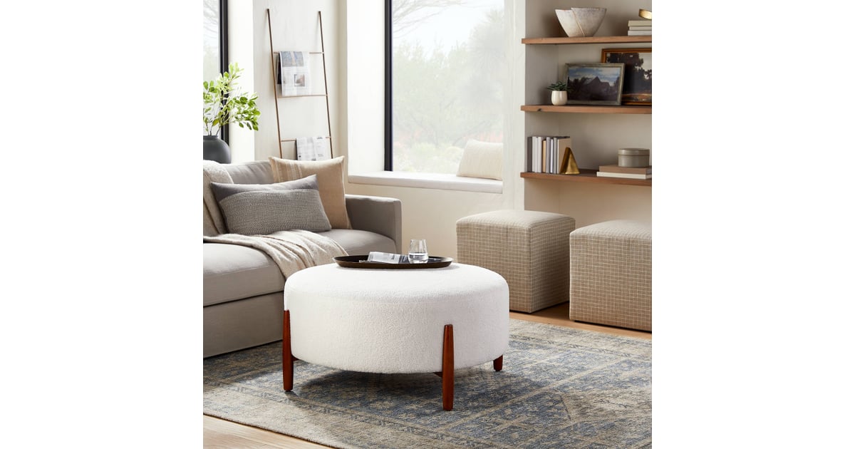 A Fuzzy Ottoman: Threshold designed with Studio McGee Elroy Sherpa