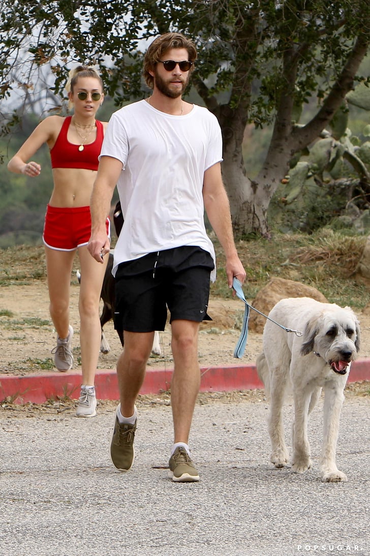 Miley Cyrus And Liam Hemsworth Hiking In La April 2017 Popsugar Celebrity