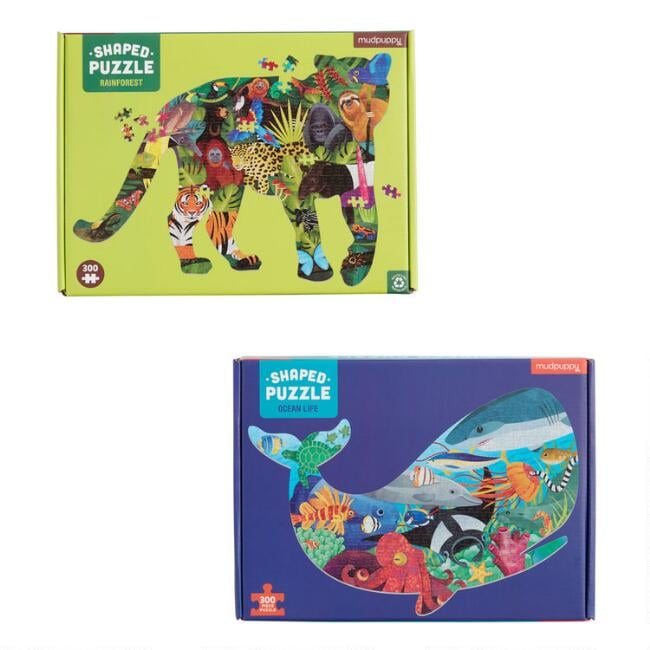 Mudpuppy Ocean and Rainforest 300 Piece Puzzles Set of 2