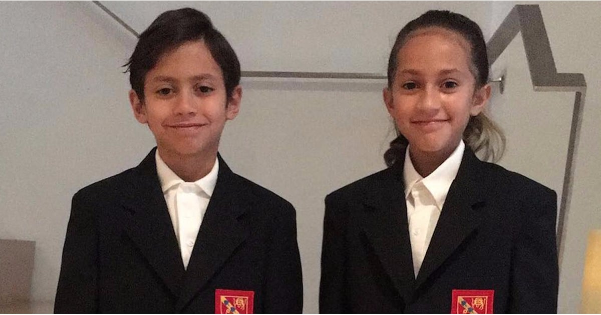 Jennifer Lopez's Twins' First Day of School Photo 2017 POPSUGAR Celebrity