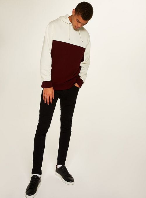 Purple Panelled Hoodie