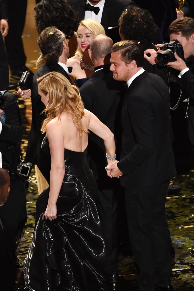 Leonardo DiCaprio and Kate Winslet at the Oscars 2016