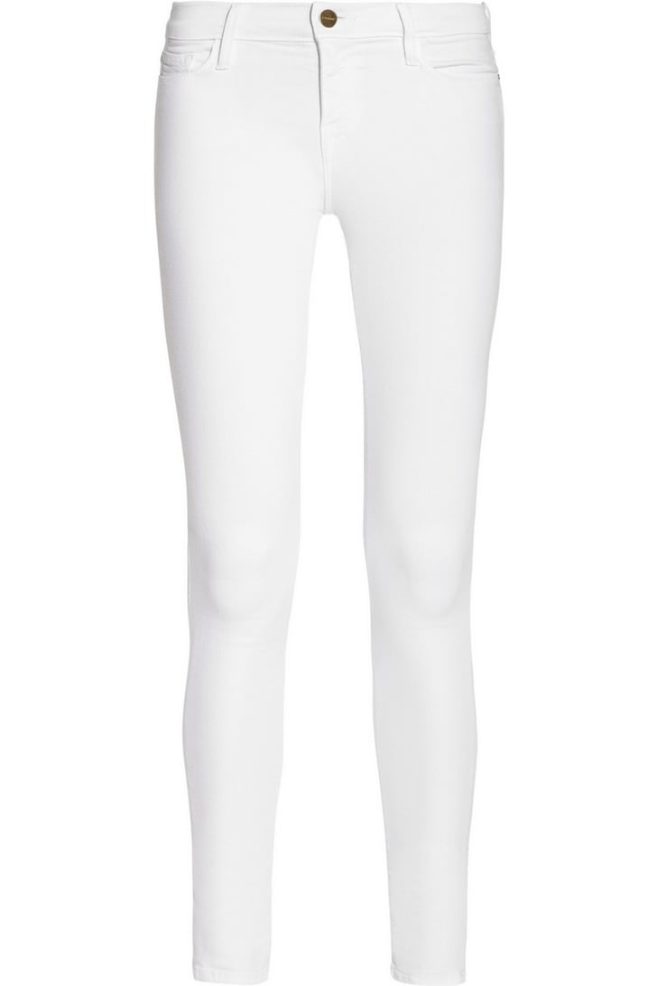 Frame Denim Le Skinny de Jeanne Crop Mid-Rise Jeans ($185) | Gigi Hadid ...