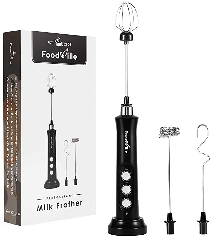 FoodVille MF02 Rechargeable Handheld Milk Frother Rechargeable