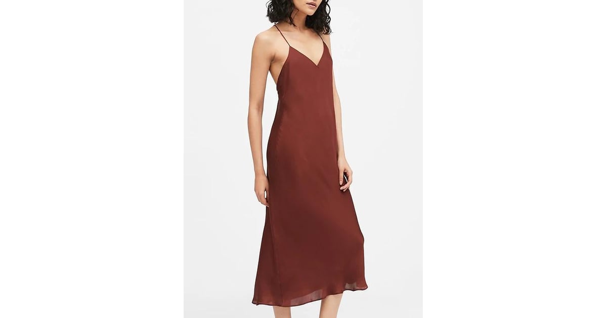 satin slip dress banana republic