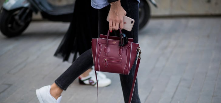 Celine nano hot sale luggage burgundy