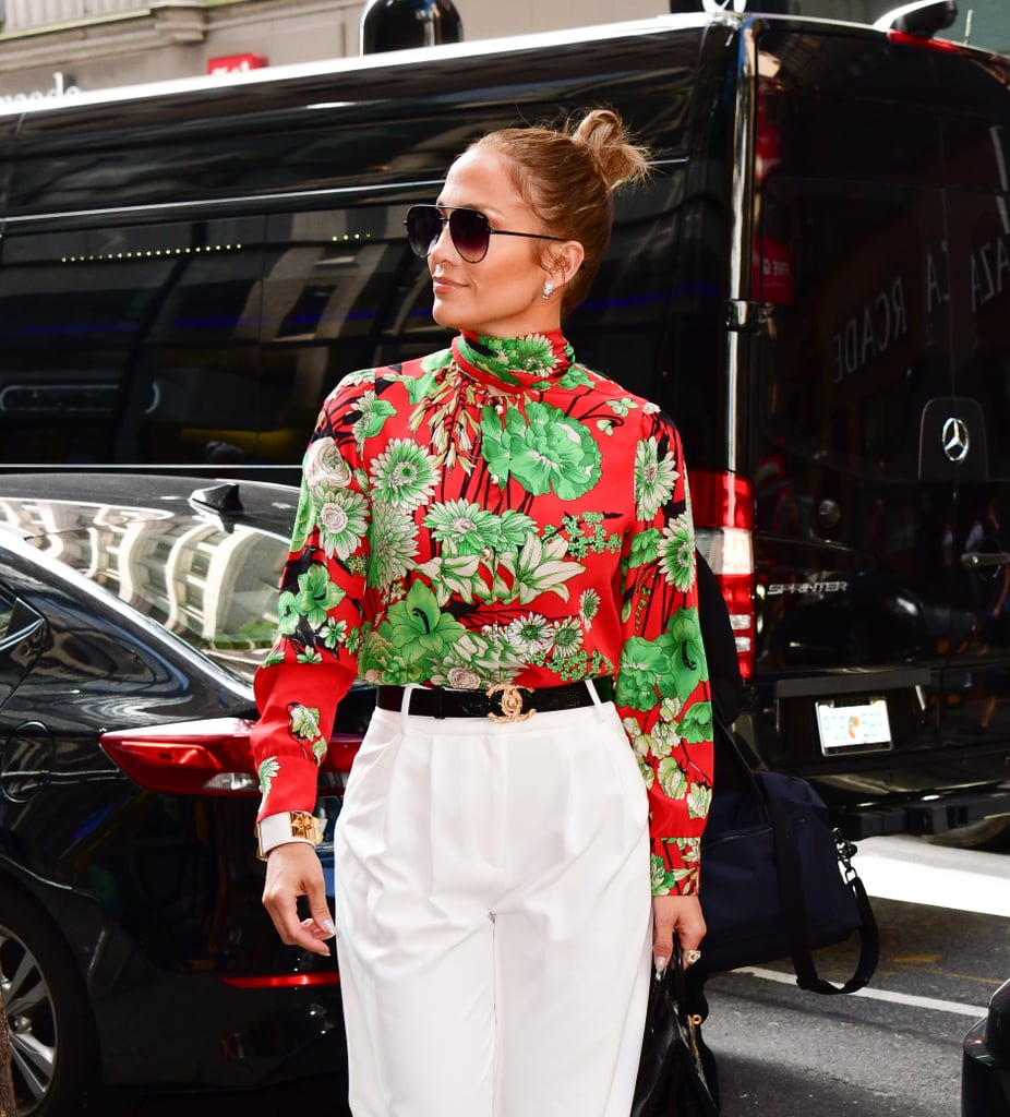 Jennifer Lopez Gucci Floral Top With Alex Rodriguez 2018