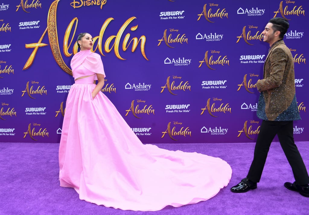 Mena Massoud and Naomi Scott at the Aladdin Premiere 2019