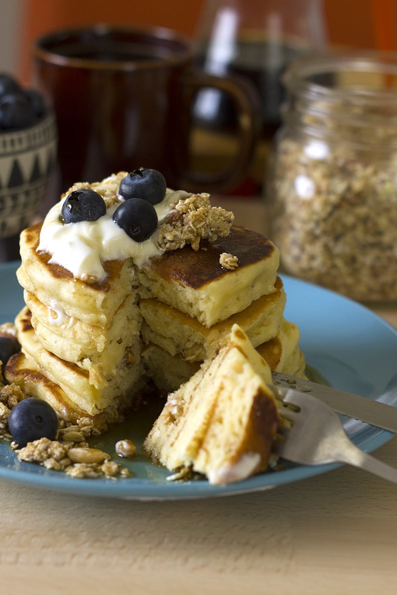 Honey Nut Granola Pancakes